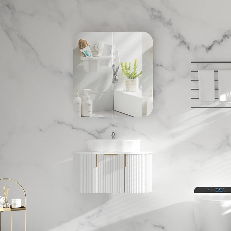 Carysil Grand Shaving Cabinet Matte White 750x800mm