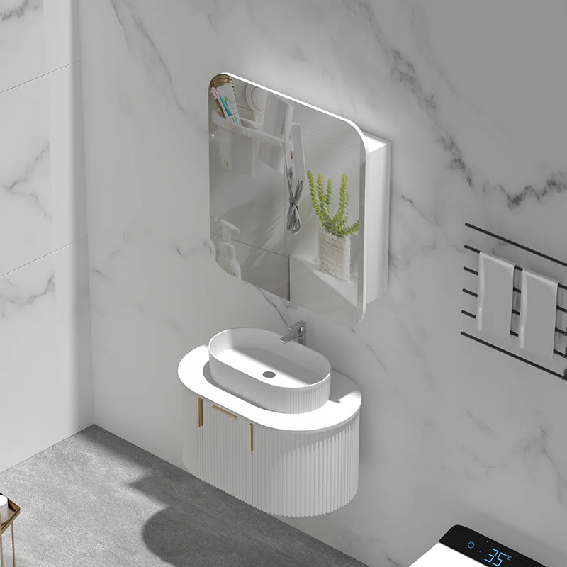 Carysil Grand Shaving Cabinet Matte White 750x800mm