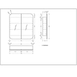 Carysil Grand Shaving Cabinet Matte White 750x800mm