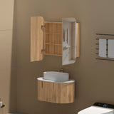Carysil Grand Shaving Cabinet Walnut 750x800mm