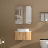 Carysil Grand Shaving Cabinet Walnut 750x800mm