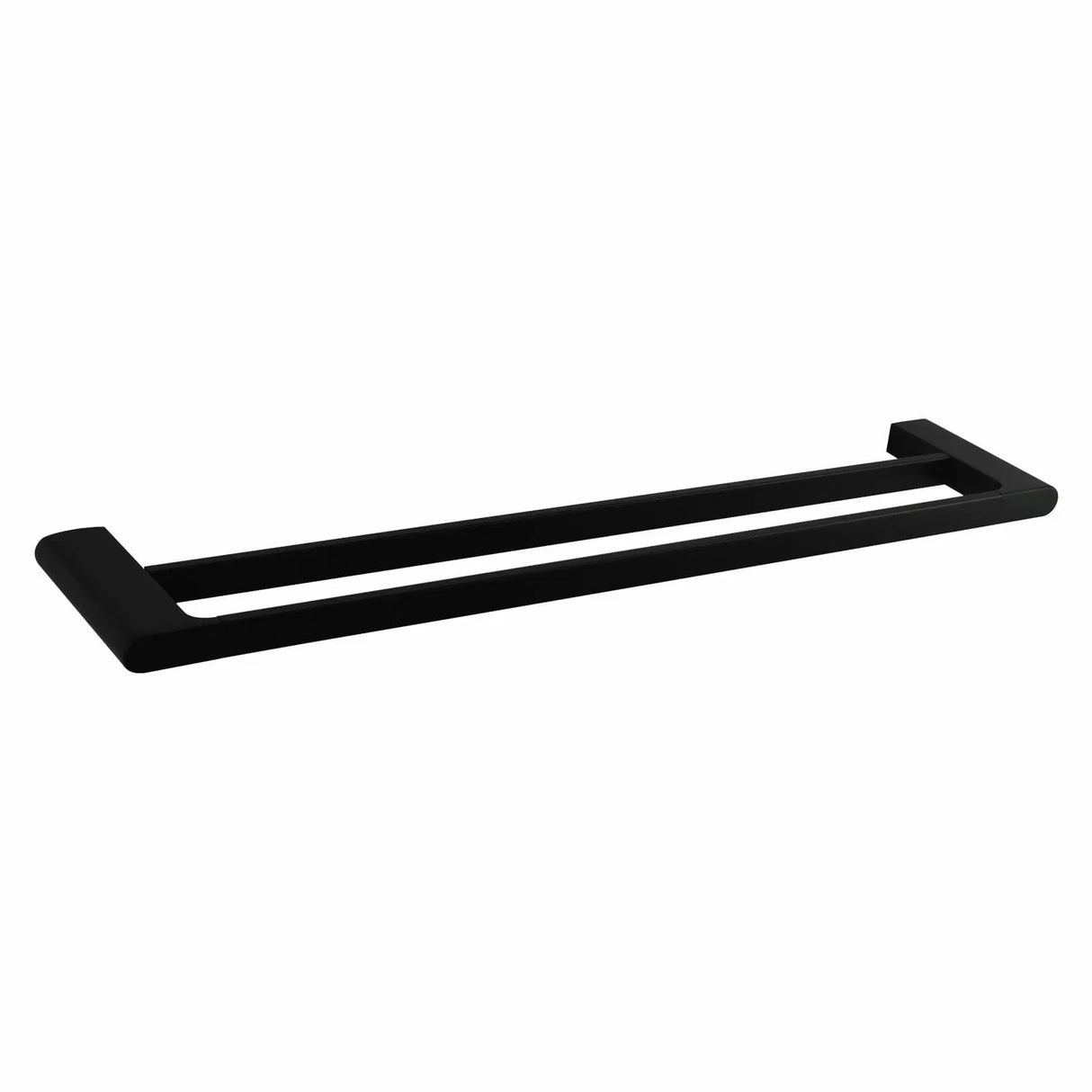 AU Black Double Towel Rail 800mm