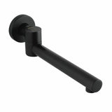 LUCID Round Black Bathtub/Basin Swivel Wall Spout