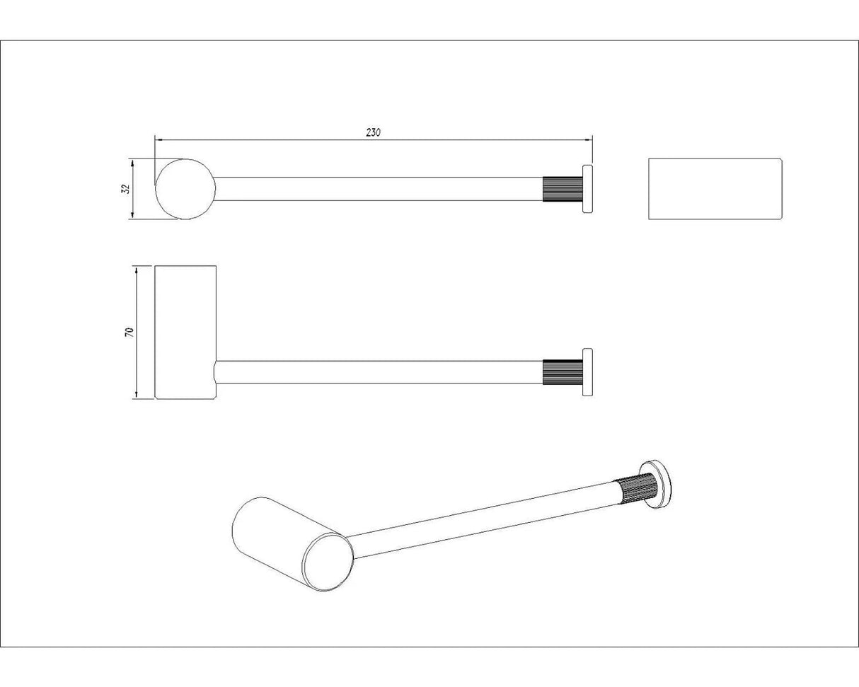 CADDENCE Series Brushed Nickel Towel Ring 230mm