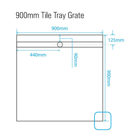 Tile Tray 900 x 900 mm - Grate