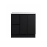 Moddoo Series Left Hand Drawer Matt Black Overall 880x455x855mm Vanity Set With Stone Top & Ceramic Undermount Basin