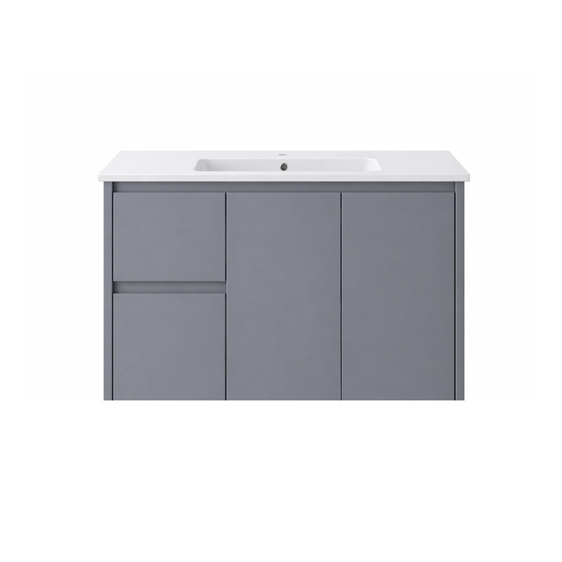 Sierra(Hung) Series Wall Hung Left Hand Drawer Matt Grey Overall 880X355X520mm CABINET ONLY