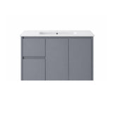 Sierra(Hung) Series Wall Hung Left Hand Drawer Matt Grey Overall 880X355X520mm CABINET ONLY