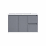 Sierra(Hung) Series Wall Hung Right Hand Drawer Matt Grey Overall 880X355X520mm CABINET ONLY