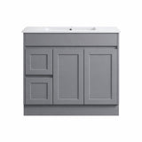 Vintage Series Left Hand Drawer Matt Grey Overall 880x455x855mm Vanity with Stone Top & Ceramic Undermount Basin