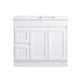 Vintage Series Left Hand Drawer Gloss White Overall 880x455x855mm Vanity with Stone Top & Ceramic Undermount Basin