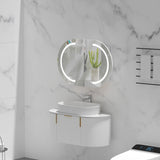 Carysil Mystic Oval LED Shaving Cabinet Matte White 900x600mm