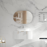 Carysil Mystic Oval Shaving Cabinet Matte White 900x600mm