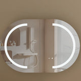 Carysil Mystic Oval LED Shaving Cabinet Walnut 900x600mm