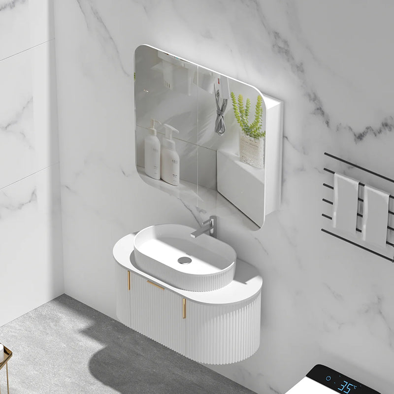 Carysil Grand Shaving Cabinet Matte White 900x800mm