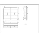 Carysil Grand Shaving Cabinet Matte White 900x800mm