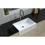 Granite Butler Sink Single Bowl Farmhouse Kitchen Laundry Sink Apron Front White 865x540x229mm
