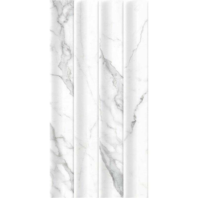 Amici Calacatta White Concave Subway Satin 50x300mm