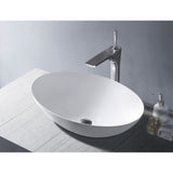 Solid Surface Basin Series Amos Above Counter Matt White 500x350x150mm