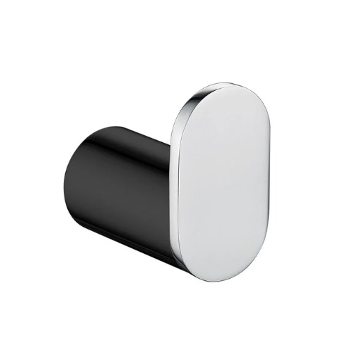 Bellino Chrome & Matte Black Robe Hook