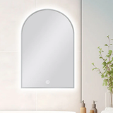 Arched Shape Framed Carysil LED Mirror Brushed Nickel 600x900mm