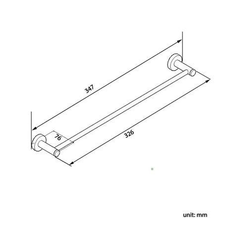 Pentro Gun Metal Grey 300mm Towel Rail