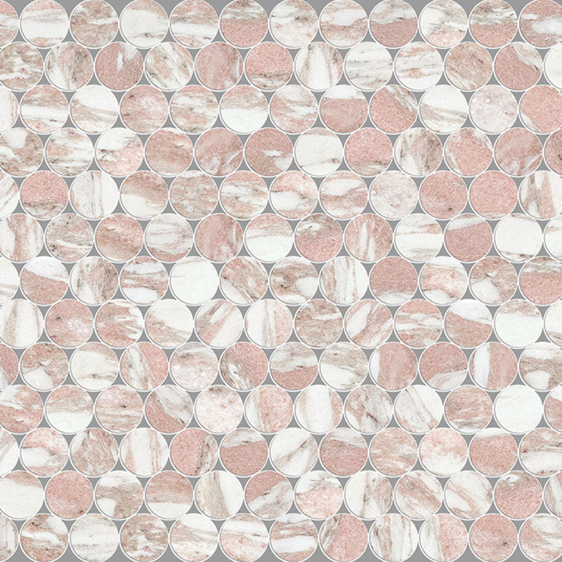 ARTEMIS NORWEGIAN PINK PENNY ROUND HONED 23X23