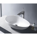 Solid Surface Basin Series Abel Above Counter Matt White 600x350x160mm