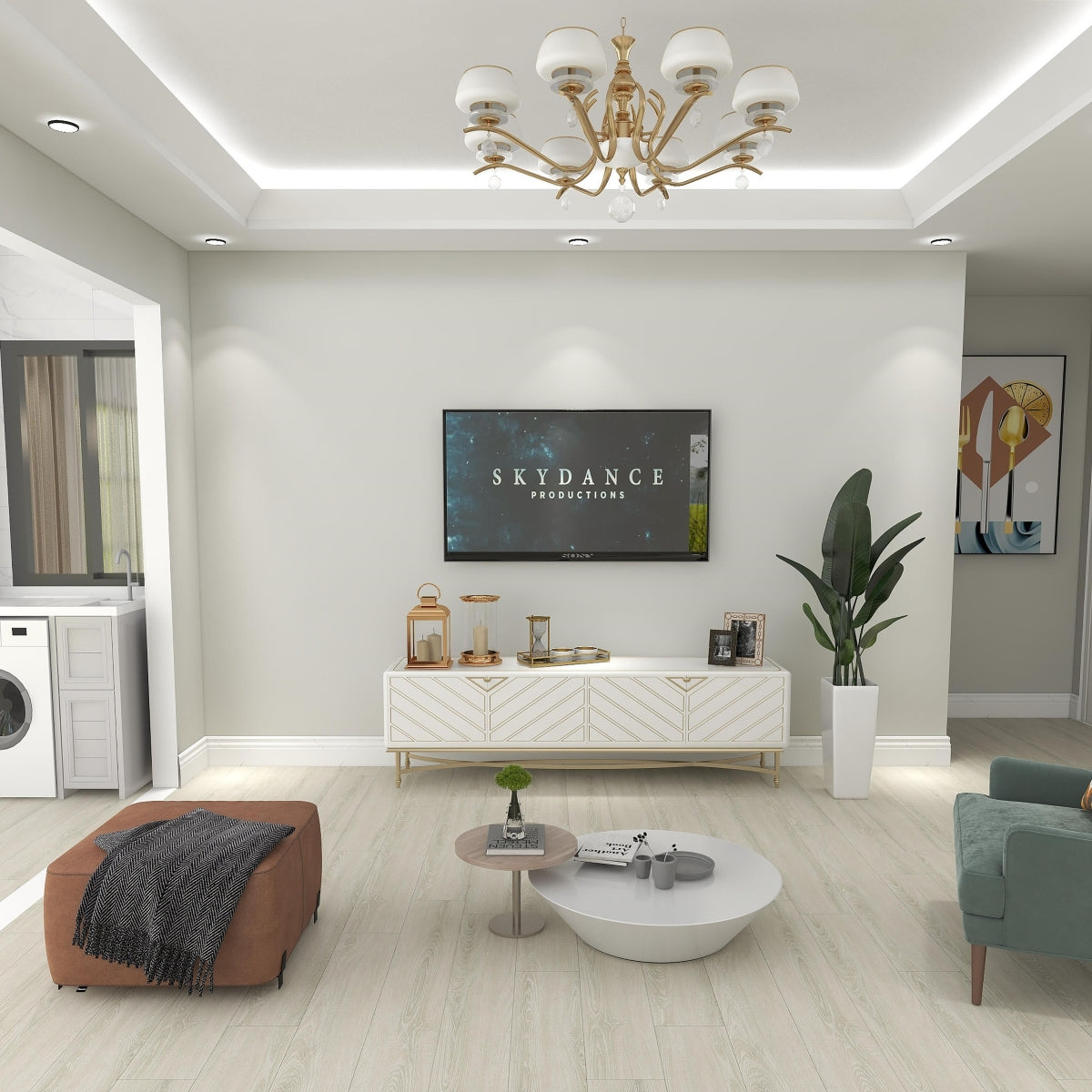 Aether Wood Hybrid Flooring White Wash 1530x230x8mm