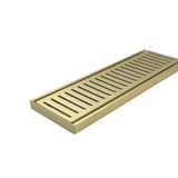 Aluminium Grate Brushed Gold Ezy Flow Depth 26mm Custom Length XXX (PER 100mm)