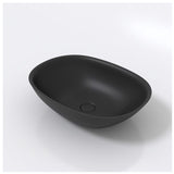 Solid Surface Basin Series Amber Above Counter Matt Black 547x400x155mm