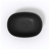 Solid Surface Basin Series Amber Above Counter Matt Black 547x400x155mm