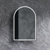 LED Arch Series Shaving Cabinet Matt White 610x900x120mm