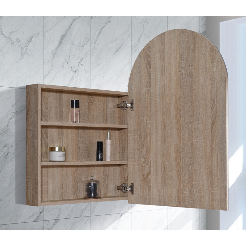 LED Arch Series Shaving Cabine Natural Timber 610x900x120mm