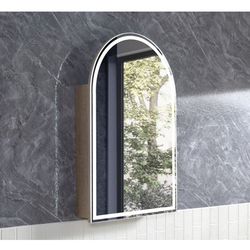 LED Arch Series Shaving Cabine Natural Timber 610x900x120mm