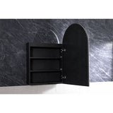 Archive Collection Shaving Cabinet Matt Black 610x900x120mm