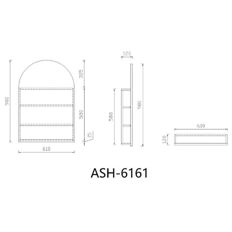 Archive Collection Shaving Cabinet Prime Oak 610x900x120mm