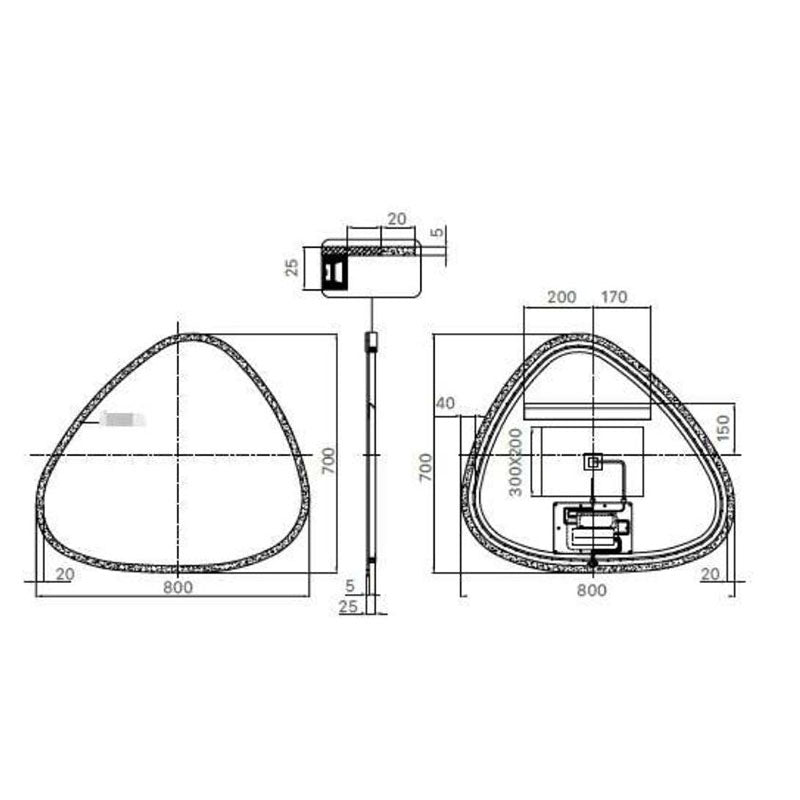 LED Arco Mirror 700x800mm