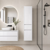 Aspen Collection Wall Hung Tallboy Gloss White 350x390x1500mm