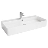 Above Counter/Wall Hung Basin With Overflow Gloss White 900x420x140mm