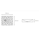 Kristall Above Counter Basin Glossy Bathroom Wash Basin Sani-Quartz Composite High-end Black 550x450x130mm