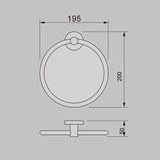 JESS Towel Ring in Brushed Brass
