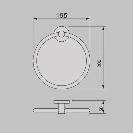 JESS Towel Ring in Brushed Brass