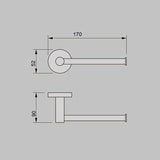 JESS Toilet Roll Holder in Brushed Brass