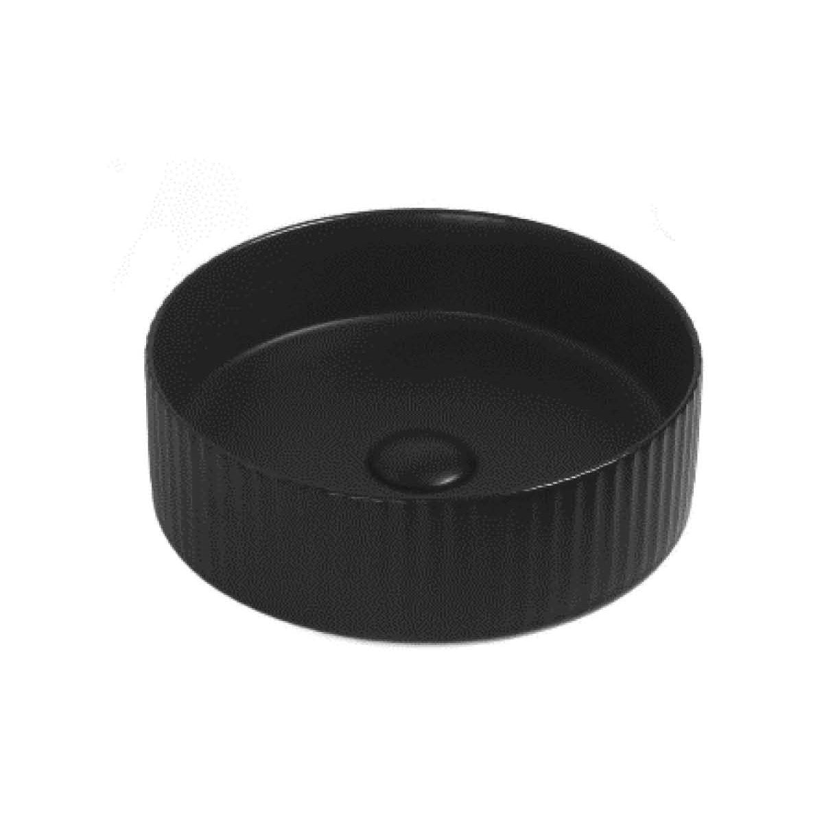 Above Counter Round Basin Matte Black 360x360x115mm