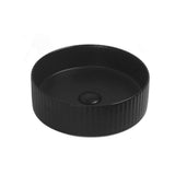 Above Counter Round Basin Matte Black 360x360x115mm