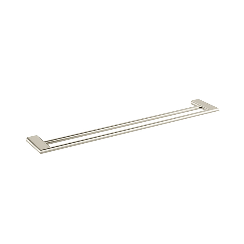 KENZO Double Towel Rail in Brushed Nickel 750mm