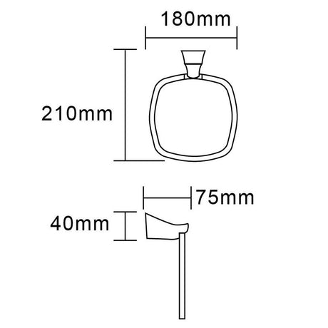EXON Towel Ring in Chrome