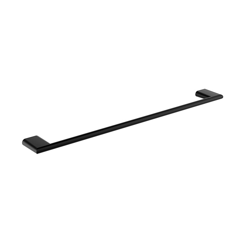 KENZO Single Towel Rail in Matte Black 600mm