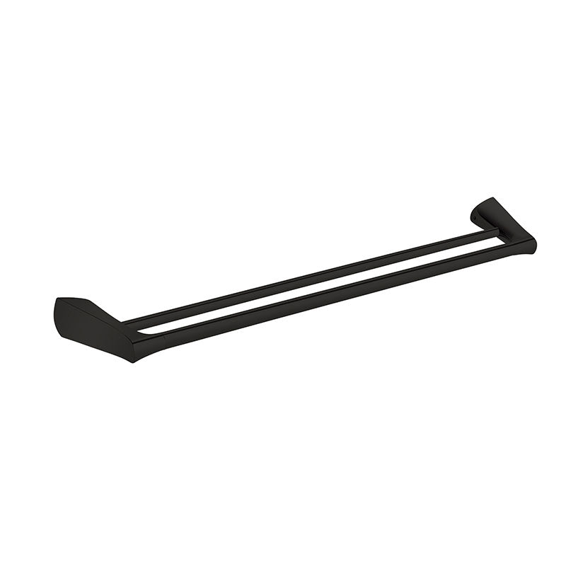EXON Double Towel Rail in Matte Black 750mm